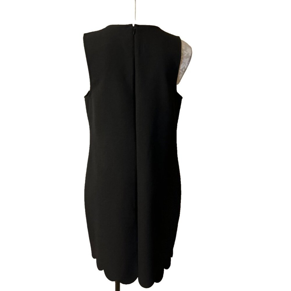 J Crew Dress 10 Black Cream Sleeveless Stretch Career Church Washable - Picture 3 of 5